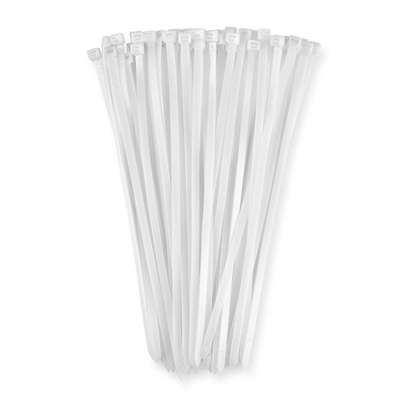 White 120lb 100 Pack Heavy Duty Zip Ties Choose SizeColor By Bolt Dropper