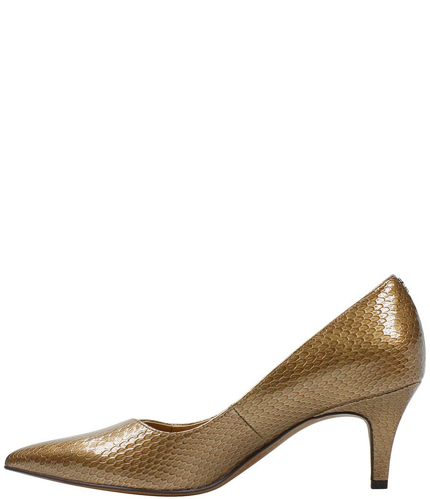 J. Renee Abigaile Patent Embossed Snake Print Pumps