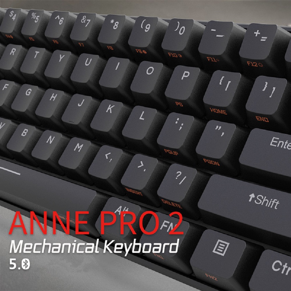 Anne Pro 2 60% Mechanical Keyboard Wired/Wireless Dual Mode Full RGB Double Shot PBT - Brown Switch