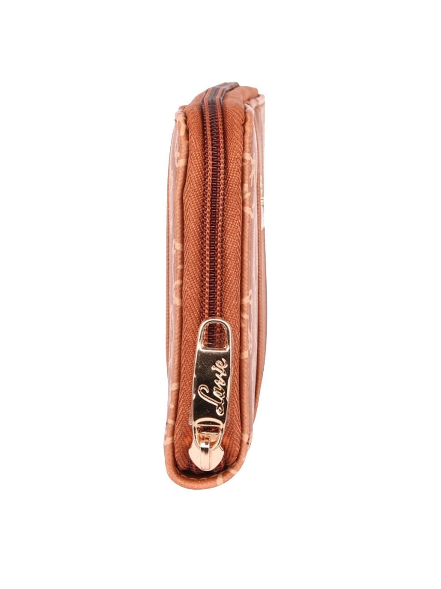 Louis Philippe Brown Casual Leather Money Clip Wallet for Men