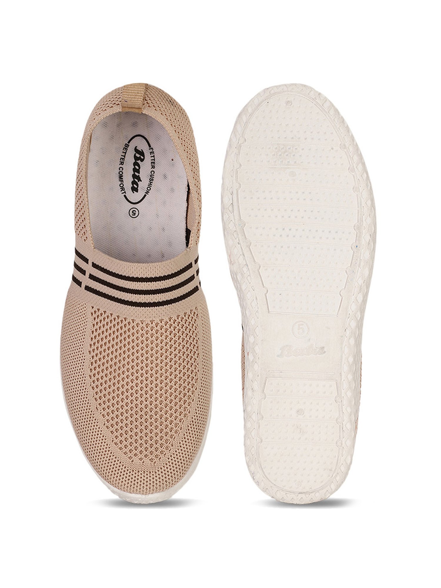 Bata Women's Beige Walking Shoes