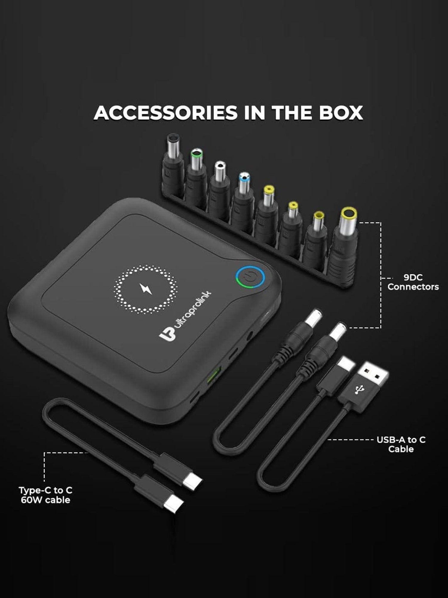 UltraProlink UM1106 Juice-Up 120W 24000mAh Powerbank for Laptops-Smartphones & Tablets (Black)