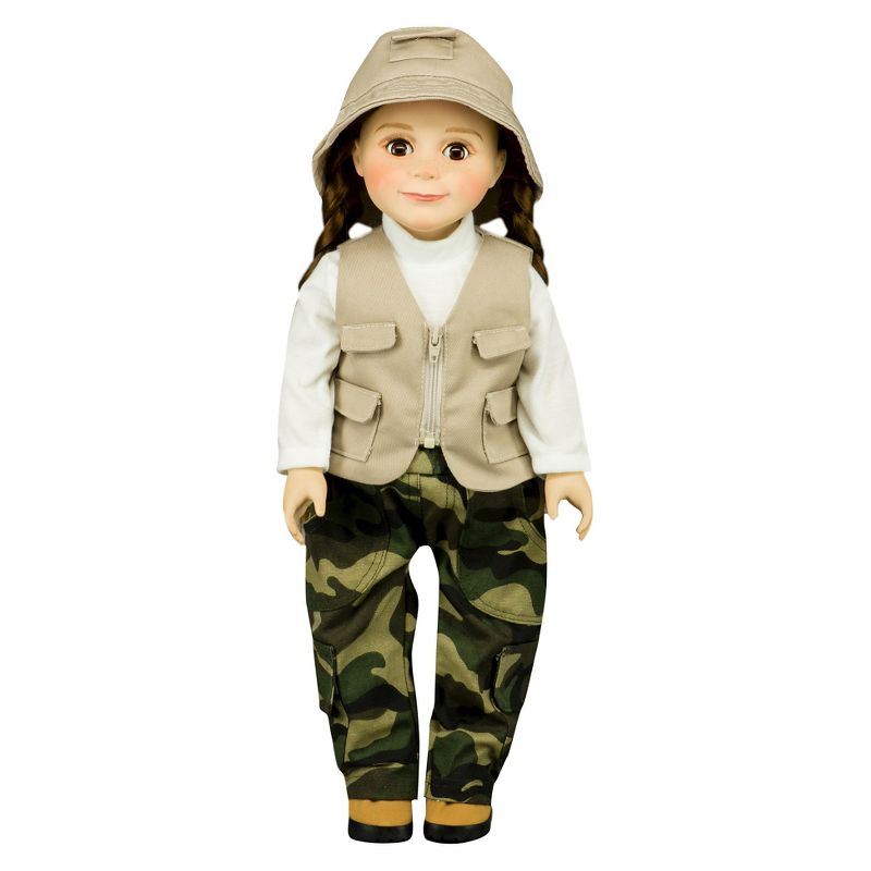 The Queen's Treasures 18 Inch Doll Clothes And Accessories, Fishing Outfit, Hat, Pants, Shirt, Vest