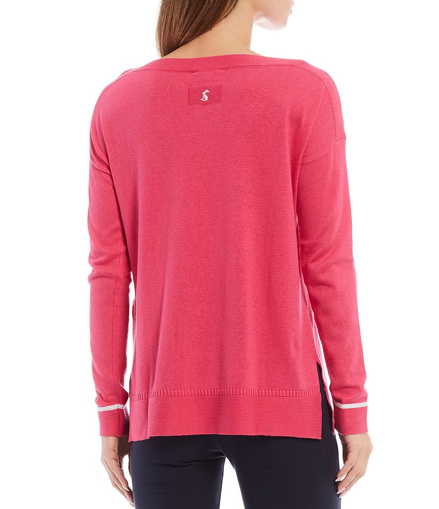 Joules Vivianna Boat Neck Rib Trim Long Sleeve Sweater