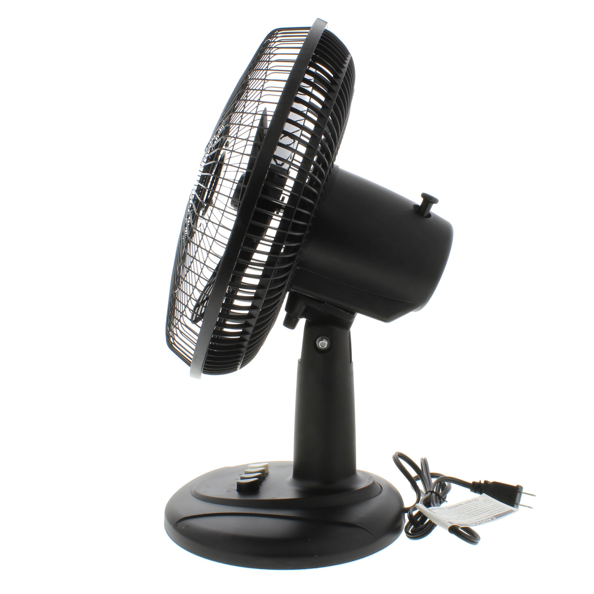Comfort Zone CZ121BK 3-Speed 12-inch Oscillating Table Fan with Adjustable Tilt