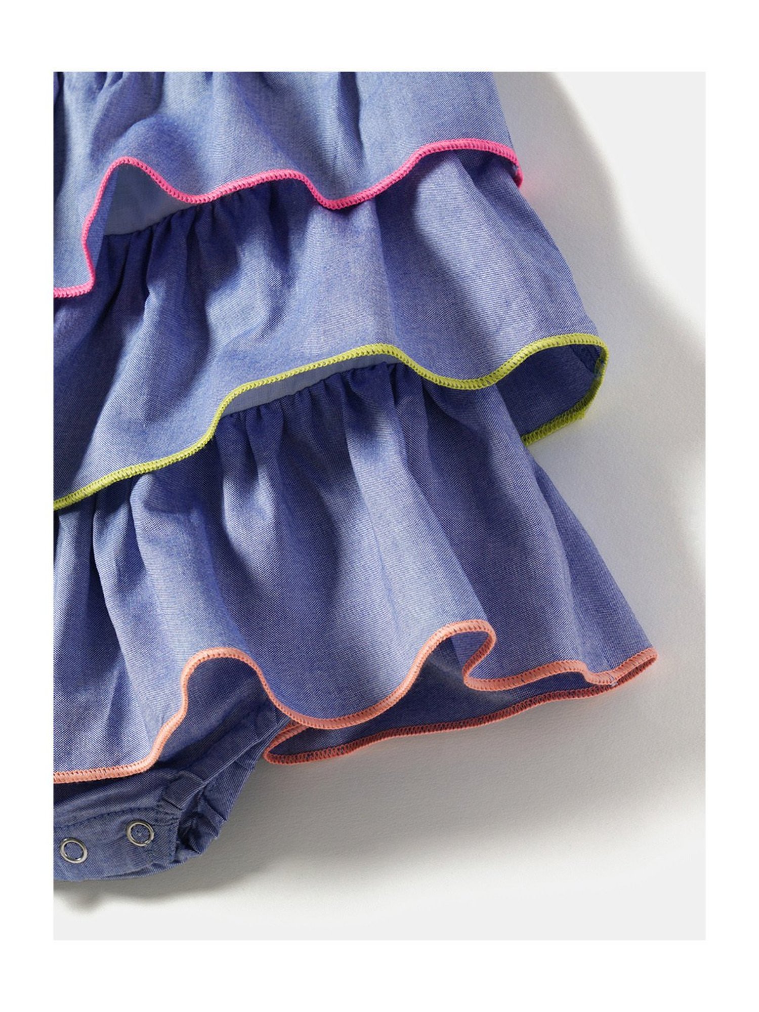 Nauti Nati Kids Blue Embroidered Dress