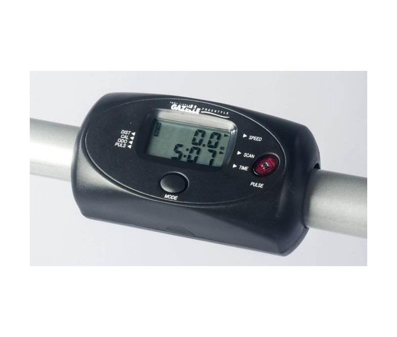 Gazelle GFRSTCAT Freestyle Fitness Glider with Pulse Monitor, Water Bottle, & 2 Workout DVDs for Home, Office or Gym Cardio Exercise Machine Equipment