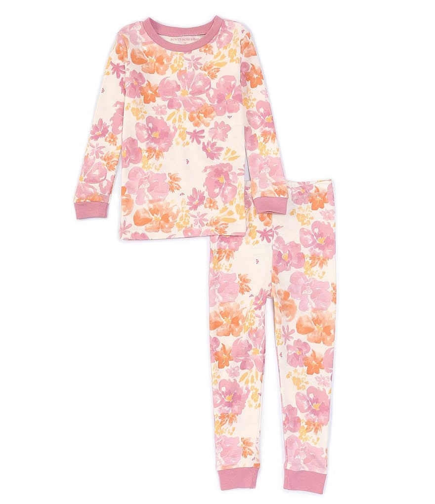 Burt's Bees Little Girls 2T-7 Sunset Bloom 2-Piece Organic Pajamas Set