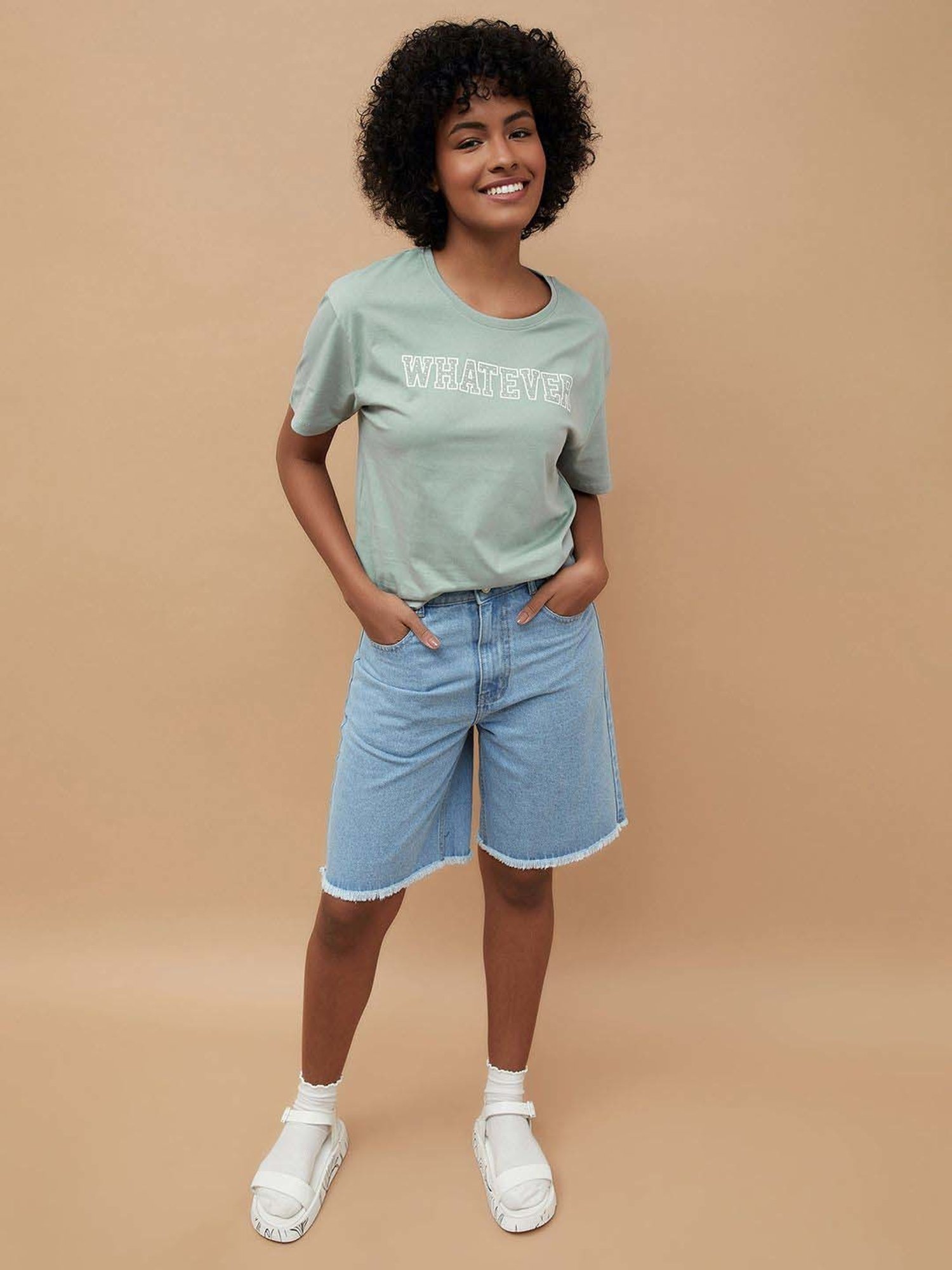 Fame Forever by Lifestyle Blue Cotton Printed T-Shirt