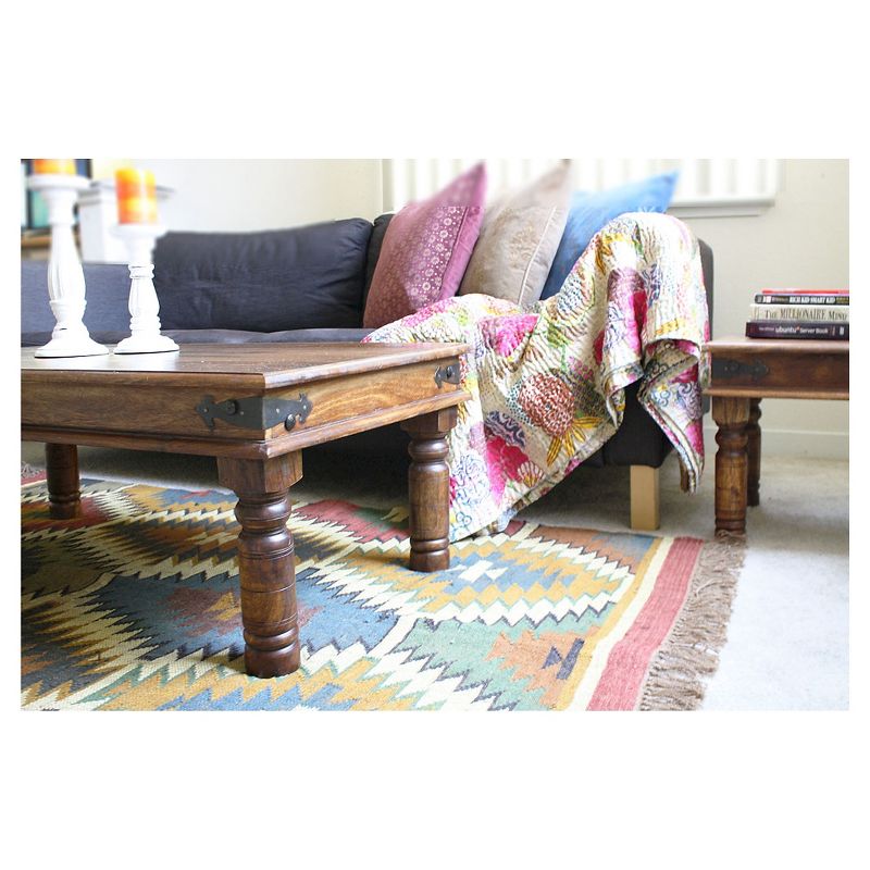 Handcrafted Thakat Rustic Side Table Natural - Timbergirl