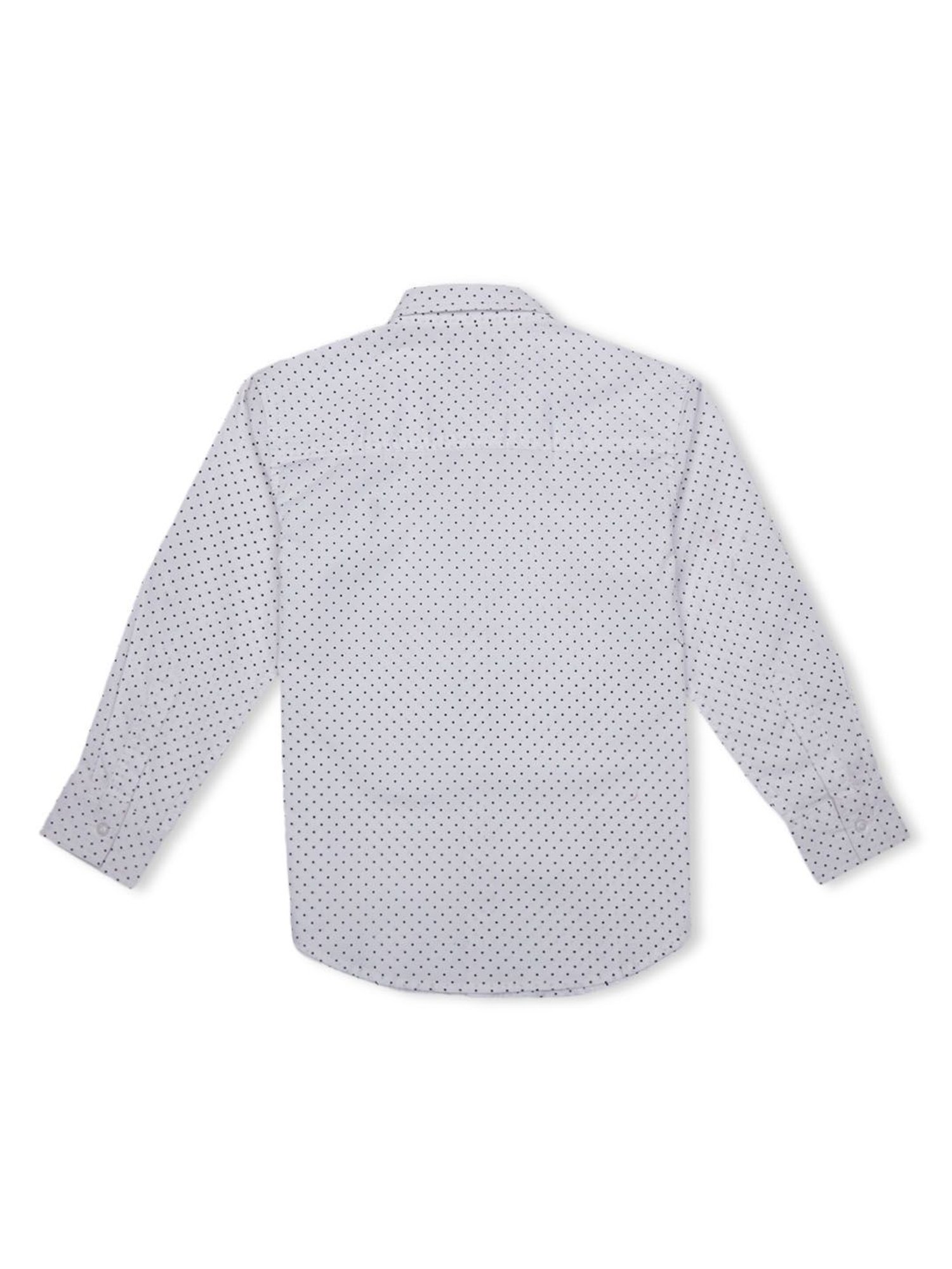 Gini & Jony Kids White Printed Full Sleeves Shirt