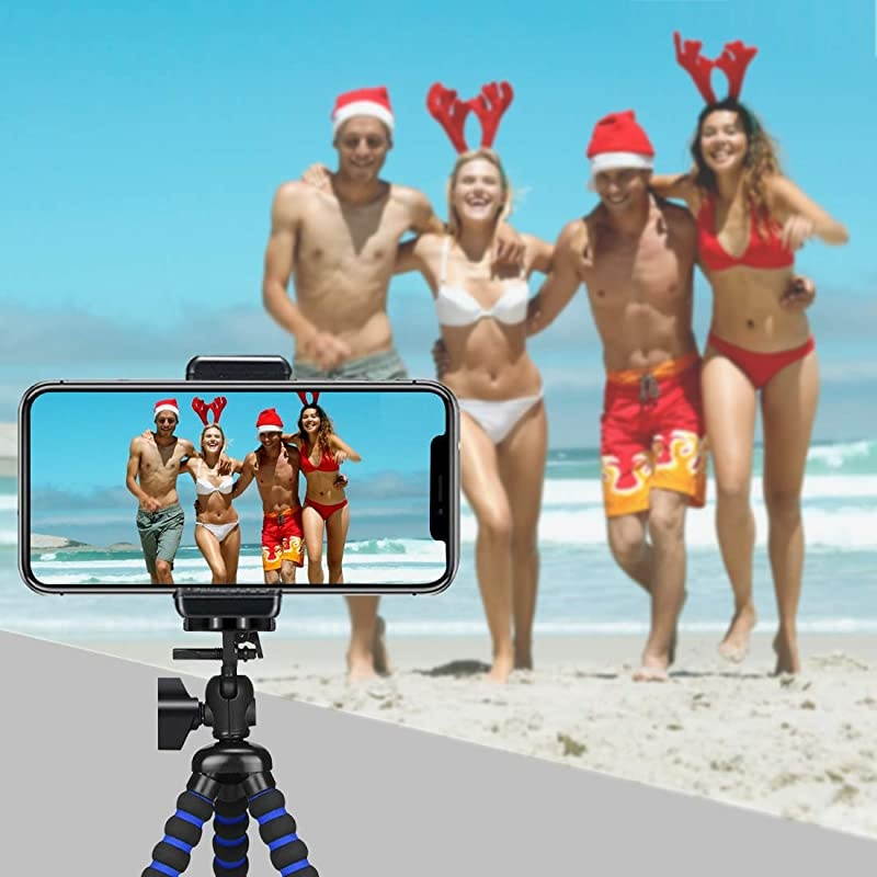 TripodiTripod Portable Flexible Camera Stand Mini Holder with Wireless Remote Shutter and Universal Clip for Android Cell Samsung Sports Camera GoPro