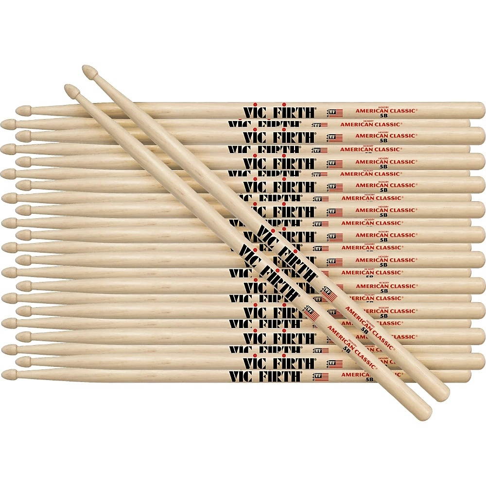 Vic Firth 12-Pair American Classic Hickory Drumsticks Nylon 5B