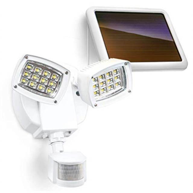 home zone security solar flood light  heavy duty metal body 5700k motion sensor security light with no wiring required