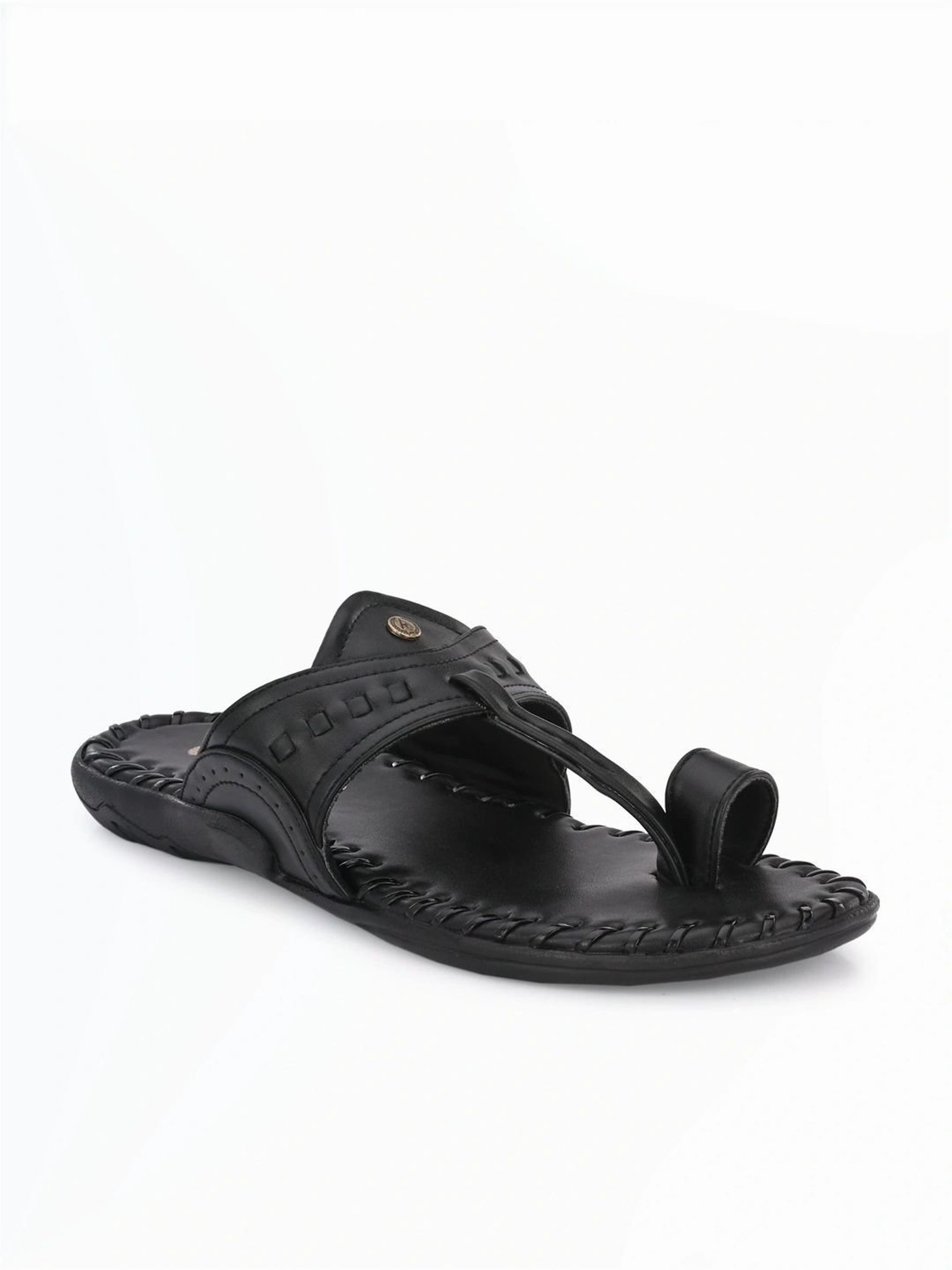 Alberto Torresi Men's Markoripo Black Toe Ring Sandals