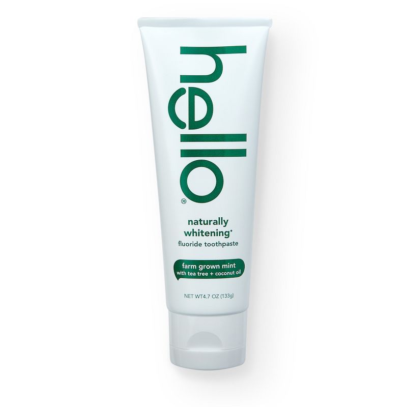 hello Naturally Whitening Fluoride Toothpaste , sls Free and Vegan , 4.7oz