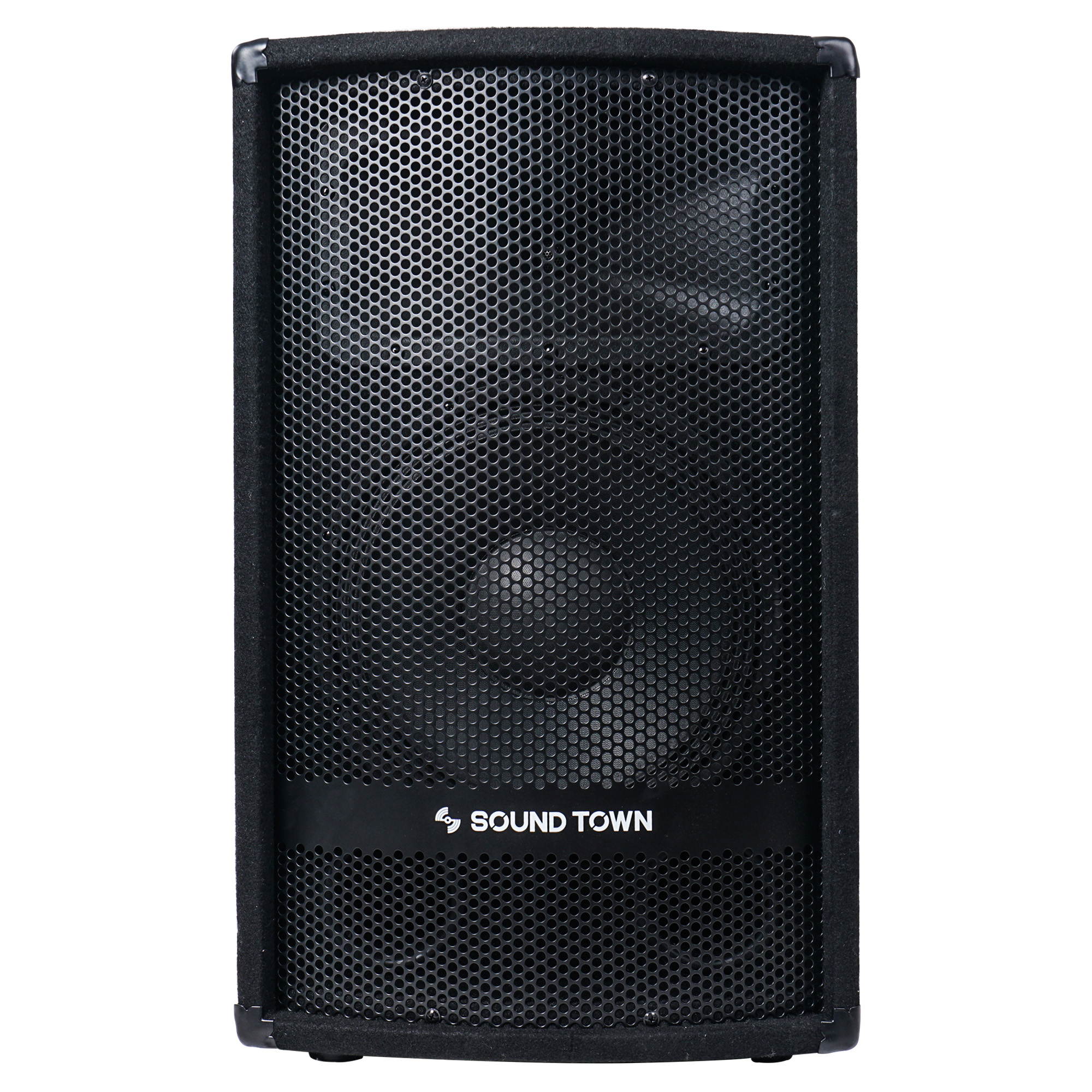 Sound Town 2-Pack 12" 1200 Watts Powered DJ/PA Speakers with Compression Drivers for Live Sound, Karaoke, Bar, Church METIS-112PW-PAIR