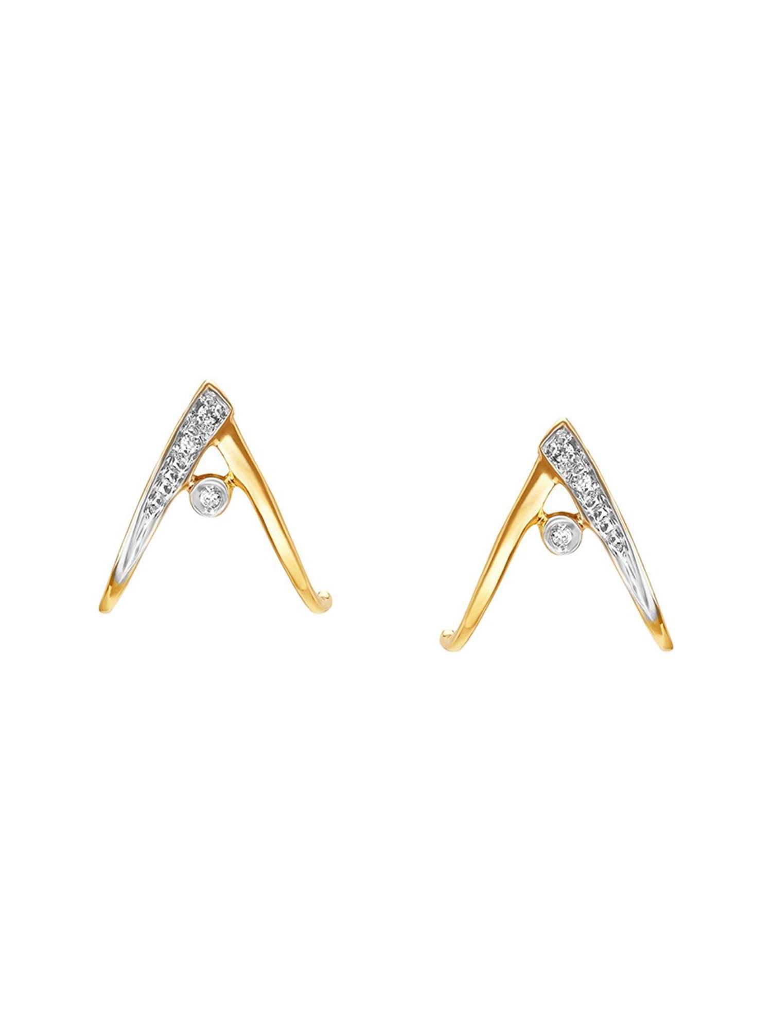 Mia by Tanishq 14k Gold & Diamond Earrings for Women
