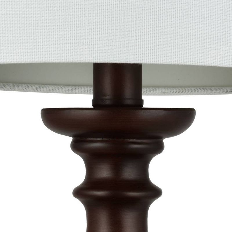 8.5" Espresso Faux Wood Table Lamp (Includes LED Light Bulb) Brown - Cresswell Lighting