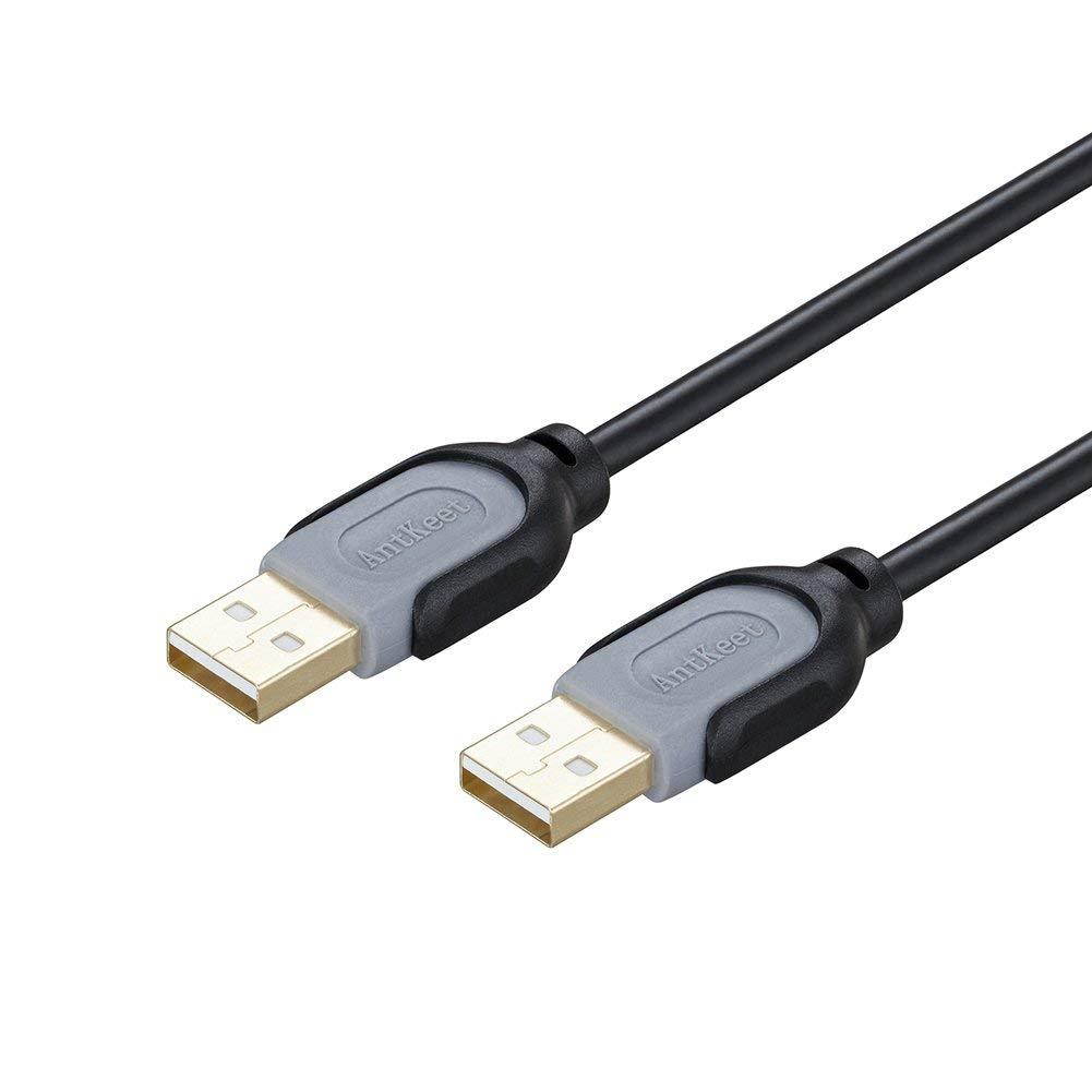 USB to USB Cable, Antkeet 30ft USB 2.0 Type A to A 24/28AWG Cable Cord Data Transfer for Hard Drive Enclosures, Printers, Modems, Cameras,etc.