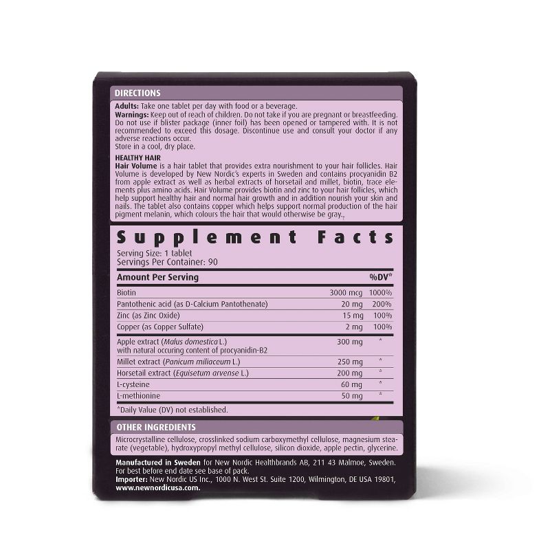 New Nordic Hair Volume Tablets - 30ct