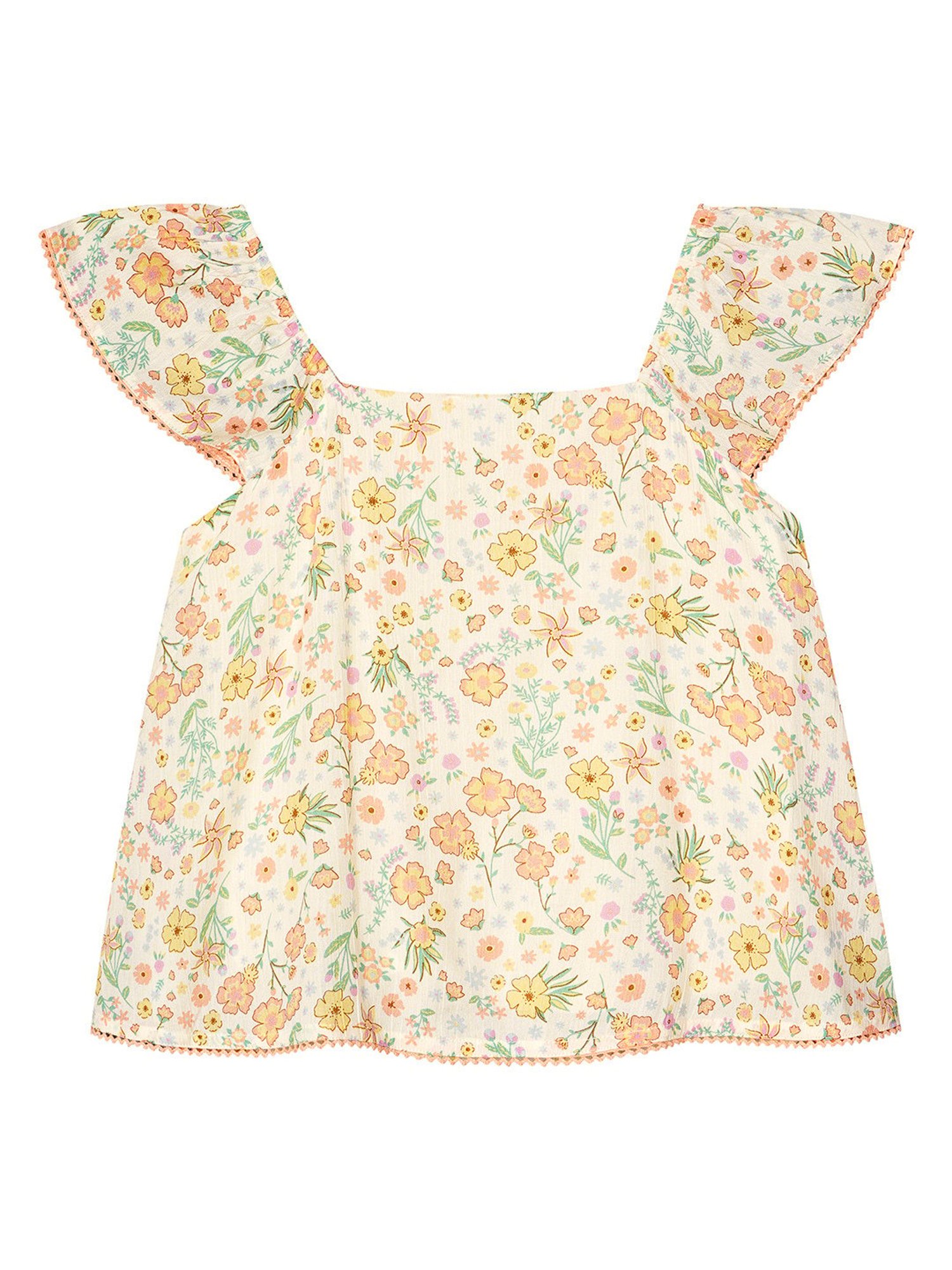 Budding Bees Kids Multicolor Floral Print Top