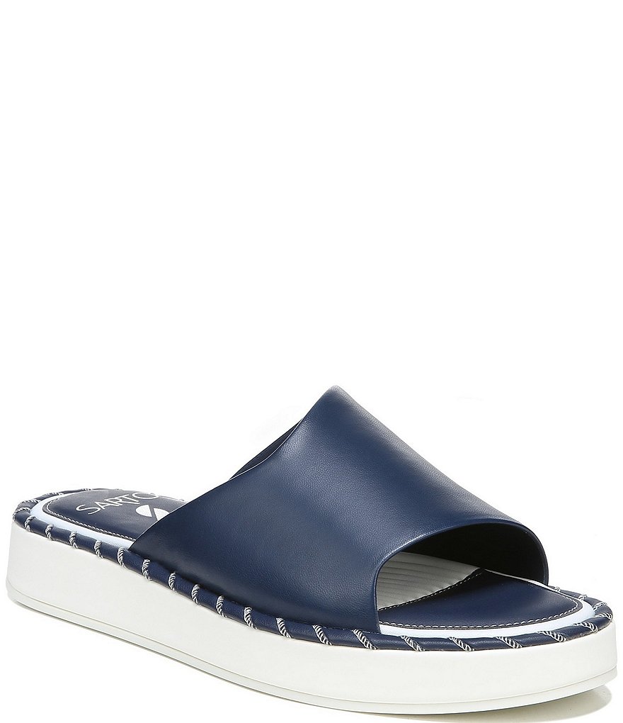 Sarto by Franco Sarto Zoe Leather Platform Slides