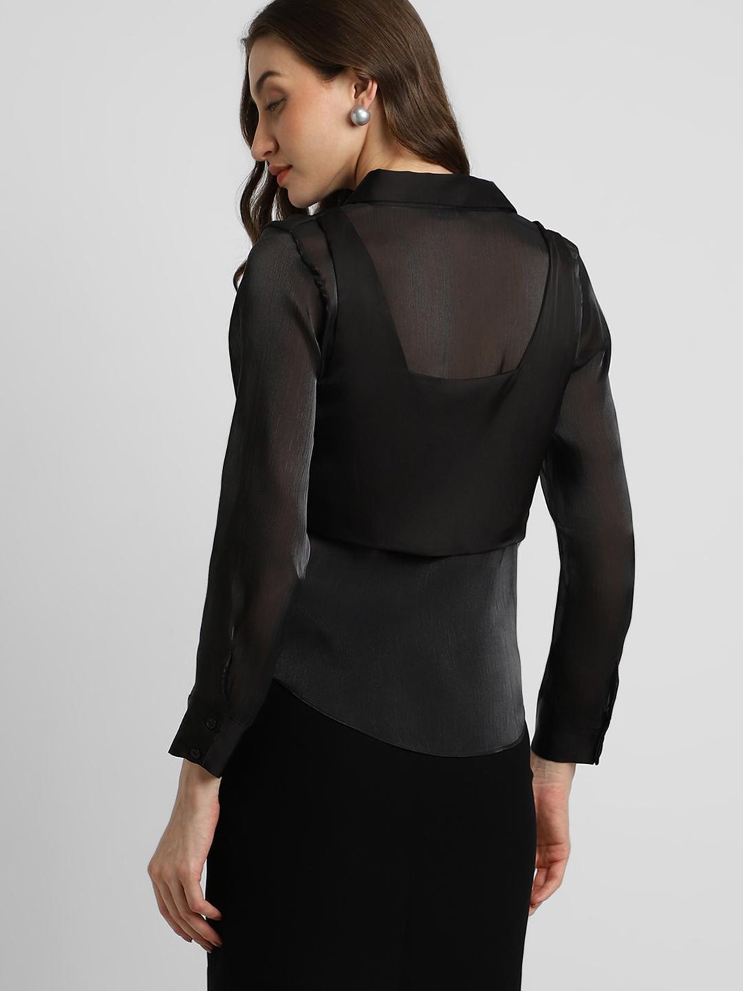 Forever 21 Black Regular Fit Shirt