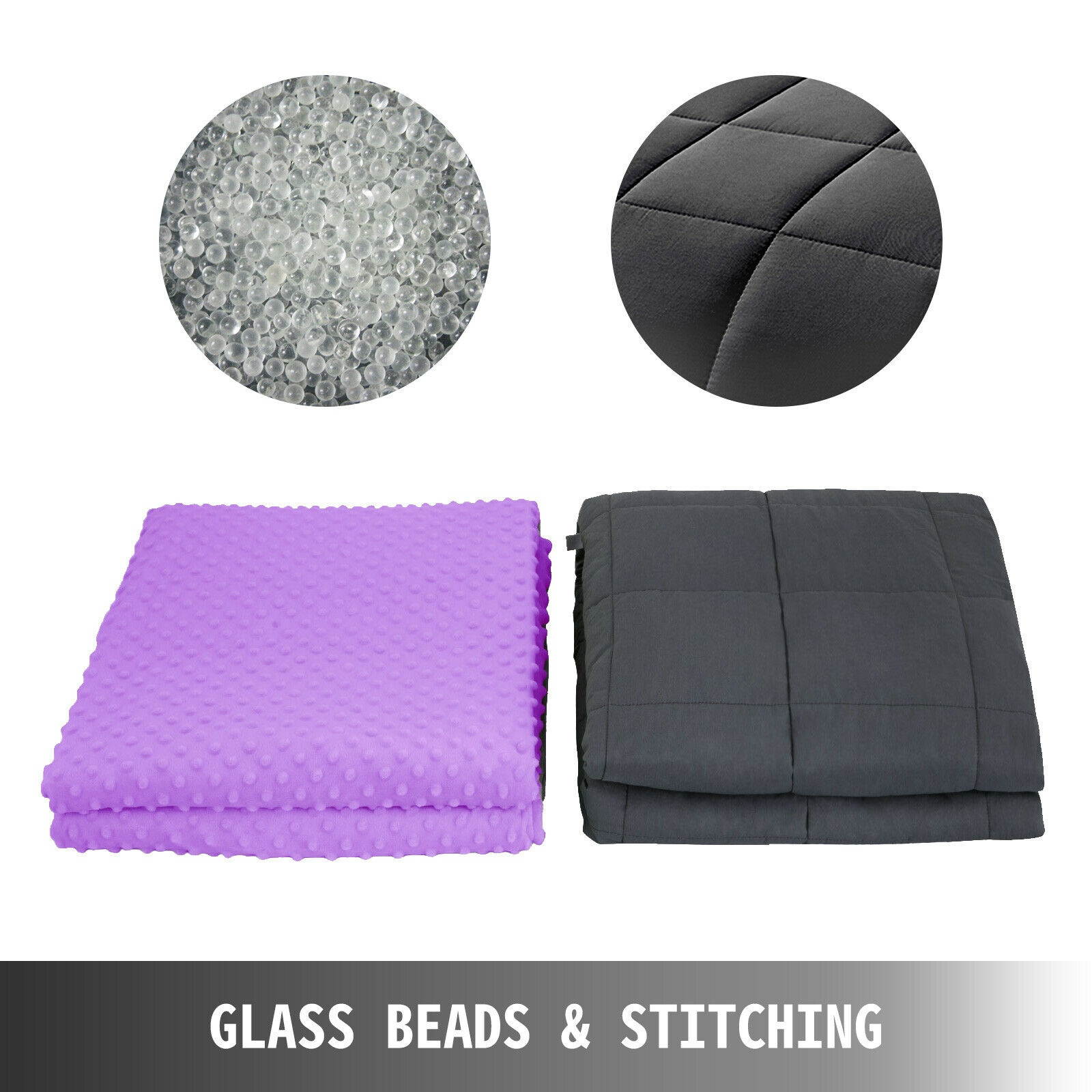 Weighted Blanket 15lbs With Duvet Cover For Adults  Kids Faster Sleep 60x80"