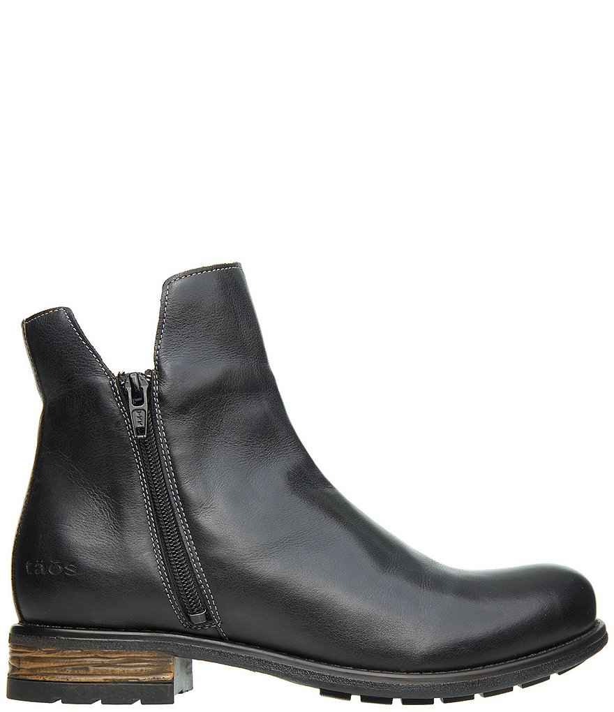 Taos Footwear Zip It Leather Booties