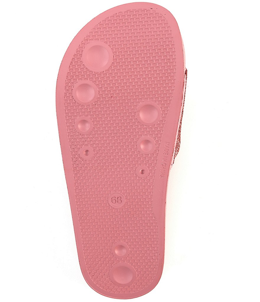 Gianni Bini Fyffer Rainbow Rhinestone Embellished Pool Slides