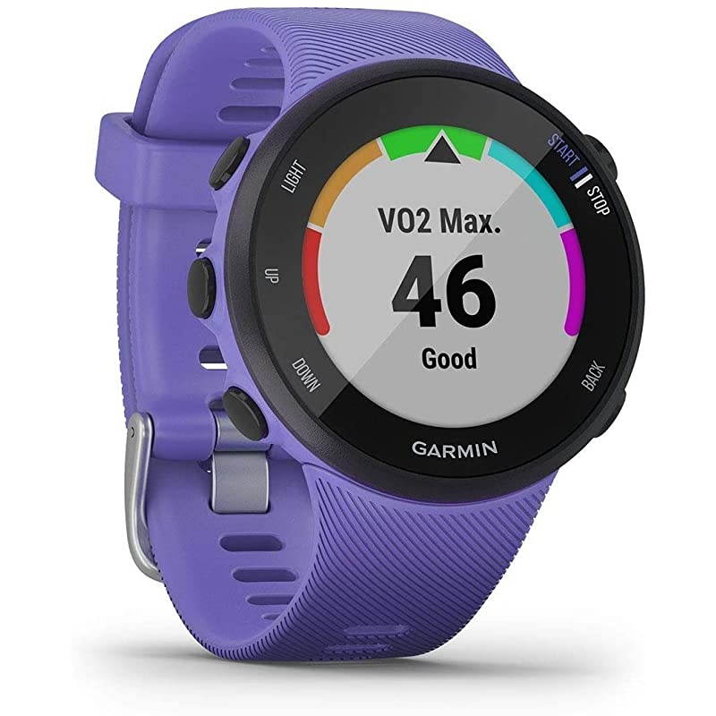 Garmin Forerunner 45S GPS Running Watch Gift Box Bundle | Includes  HD Screen Protectors, USB Adapters & Hard Case | Heart Rate Watch | Pace, Distance, Stress Tracking | Iris, 010-02156-01