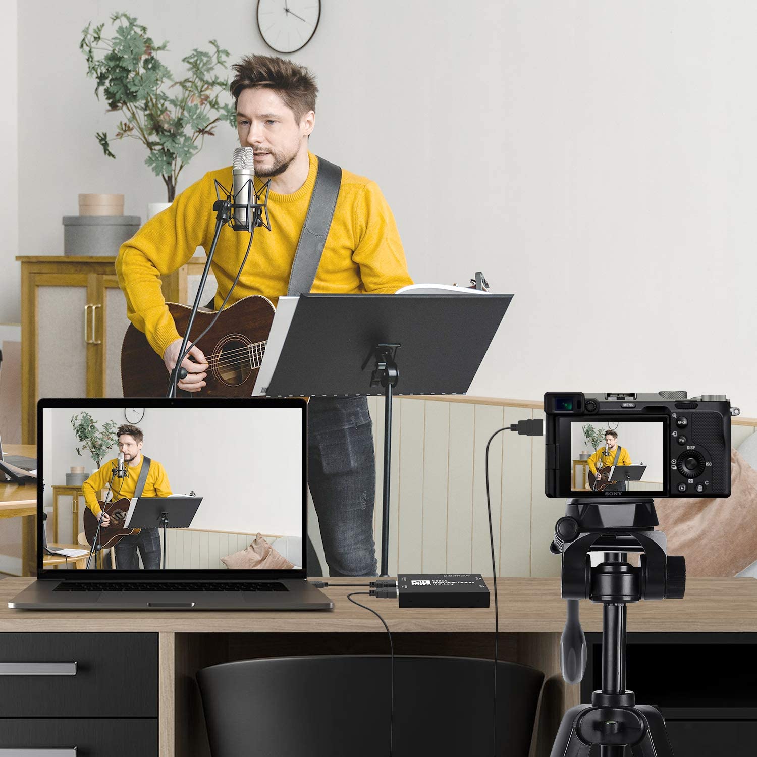 DIGITNOW 4K Video Capture Card with Loop Out, HDMI USB 3.0 Video Capture Device, Full HD 1080P for Live Streaming Broadcasting, Video Conference, Teaching, Gaming