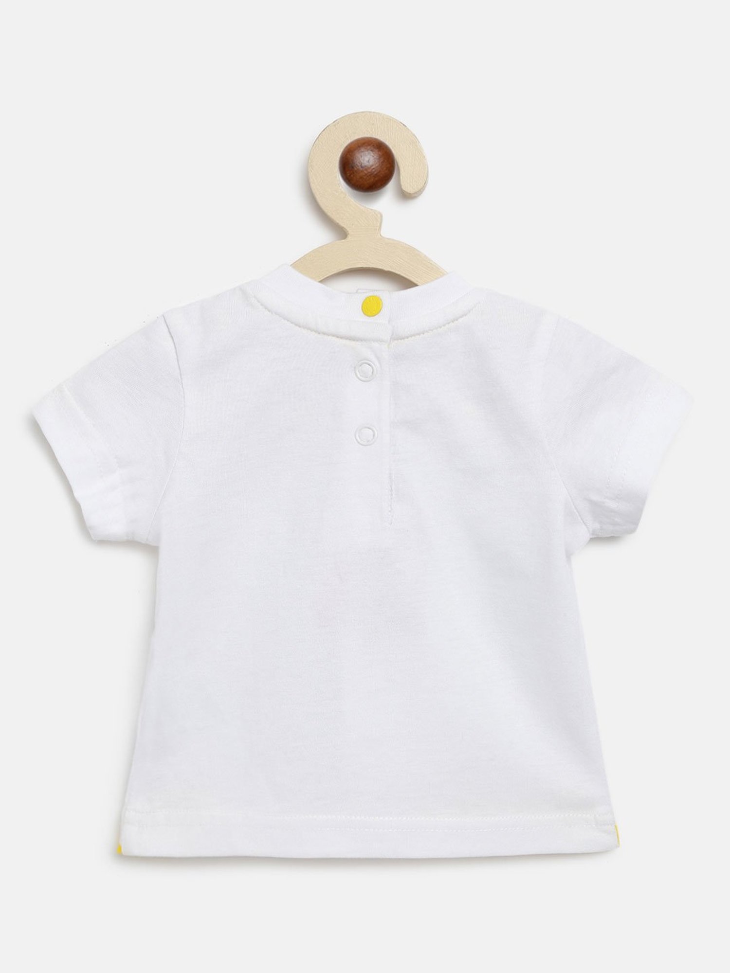 Chicco Kids White & Yellow Printed T-Shirt