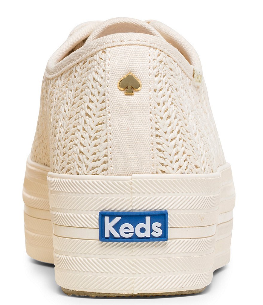 Keds Keds x kate spade new york Triple Up Woven Raffia Platform Sneakers