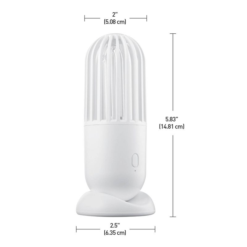 UVC Light Disinfecting 360Degree Portable Rechargeable Lamp White Micro USB Cable Included