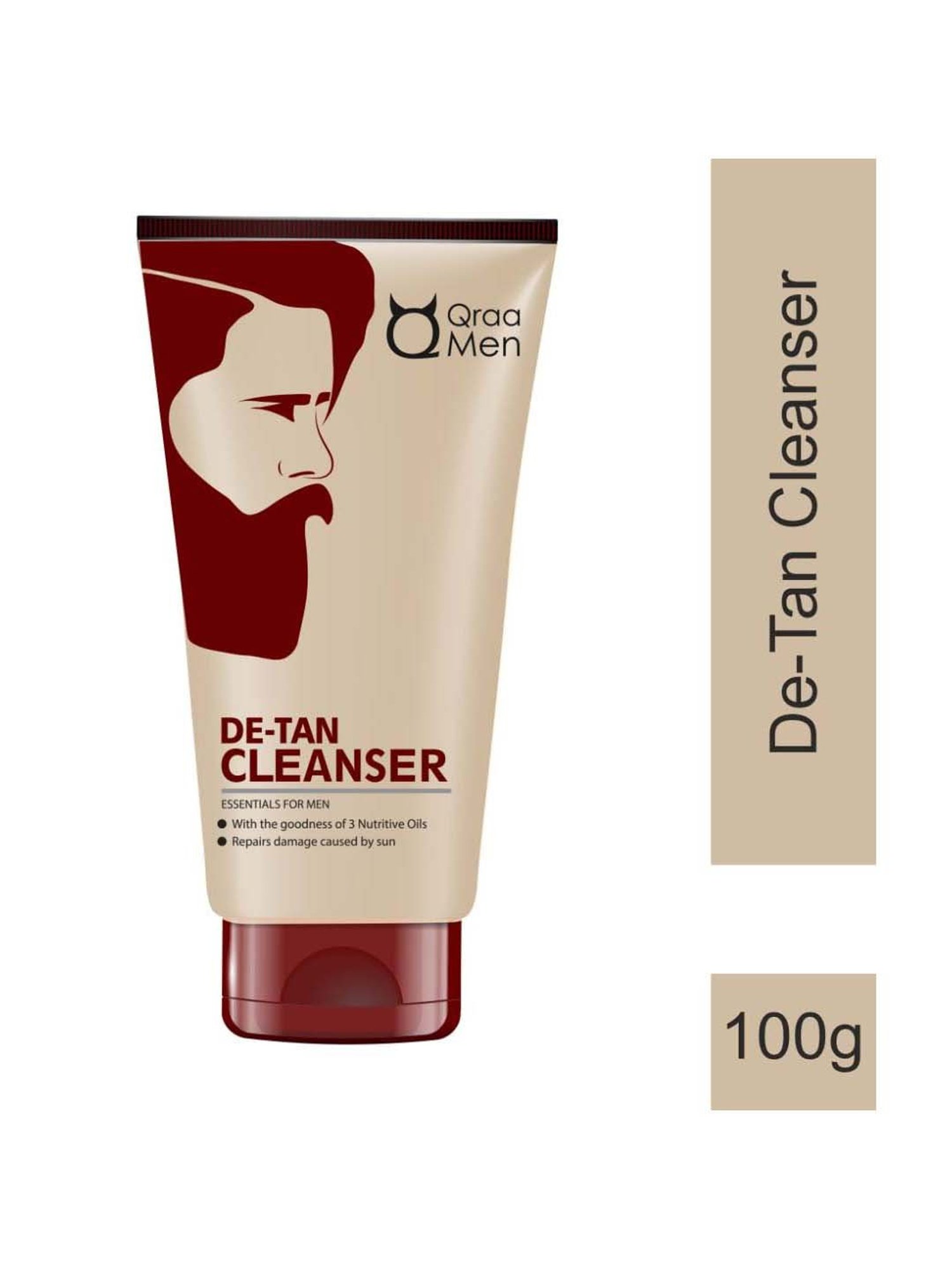 Qraa Men De-Tan Cleanser - 100 gm