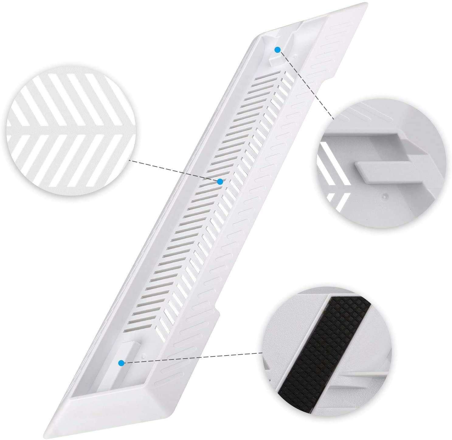 ROME CARE PS4 Slim Stand, PS4 Slim Vertical Stand for Playstation 4 Slim Console Cooling-White