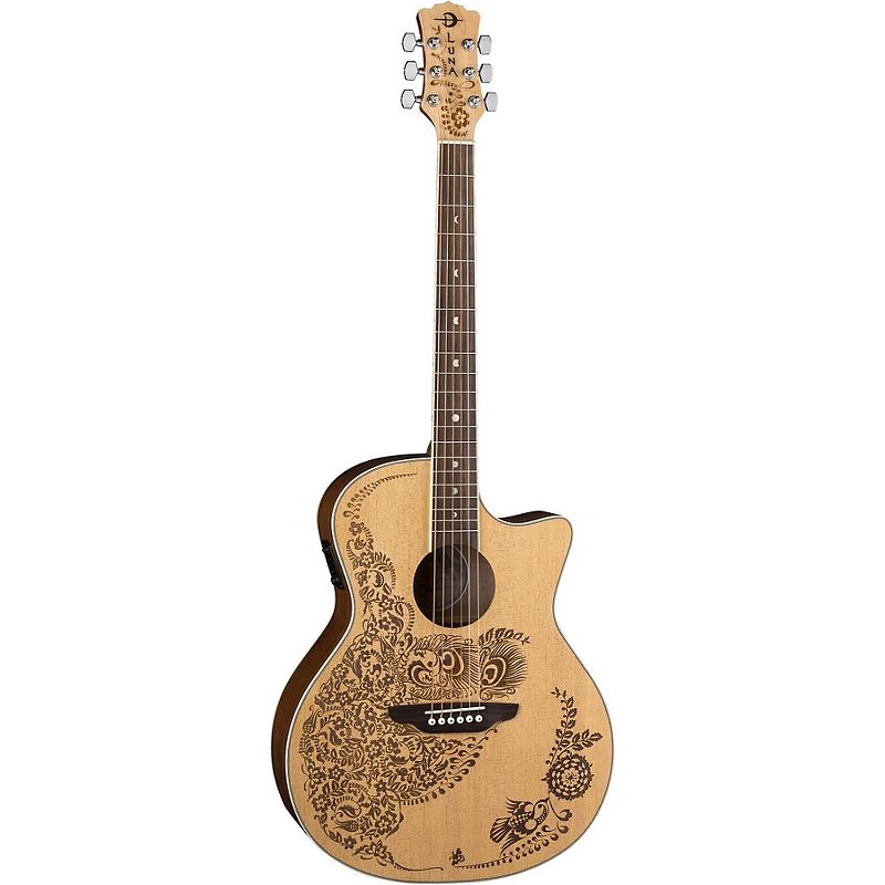 Luna Guitars Henna Oasis Select Spruce Acoustic-Electric Guitar Natural