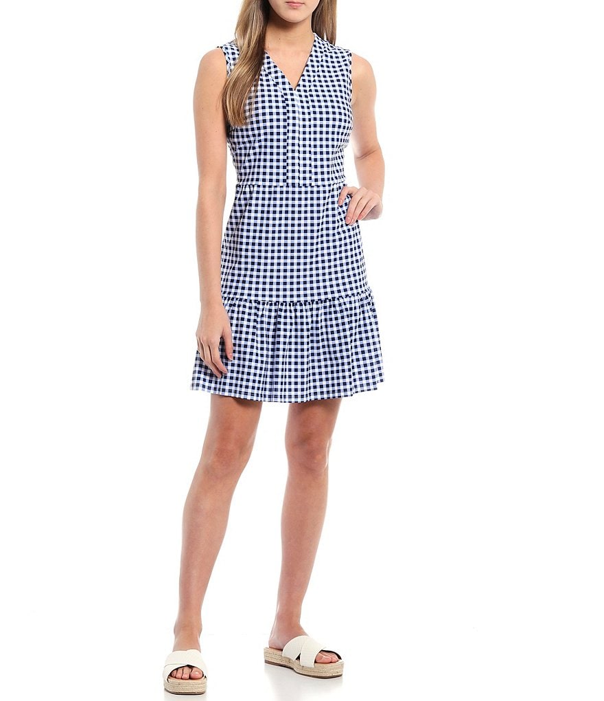 Jude Connally Annabelle In Jude Cloth Sleeveless V-Neck A-Line Dress