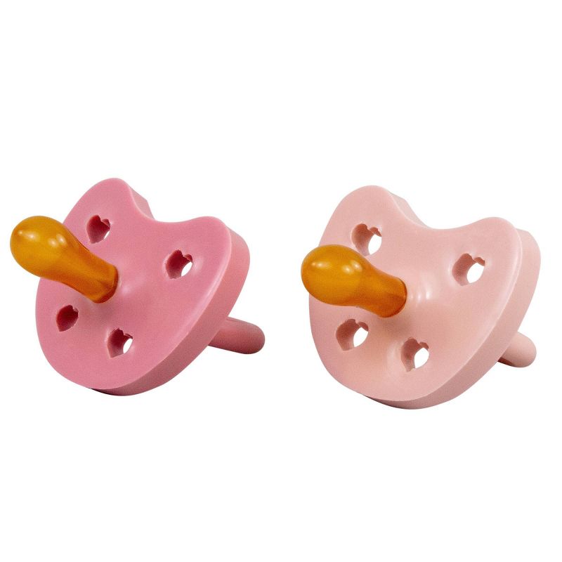 Bebe au Lait Natural 2pk Rubber Pacifier - Pink - 0-3 Months