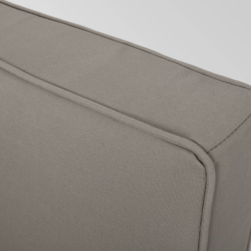 La Vista 5pc Aluminum V-Shaped Sectional Sofa Set - Silver/Khaki - Christopher Knight Home