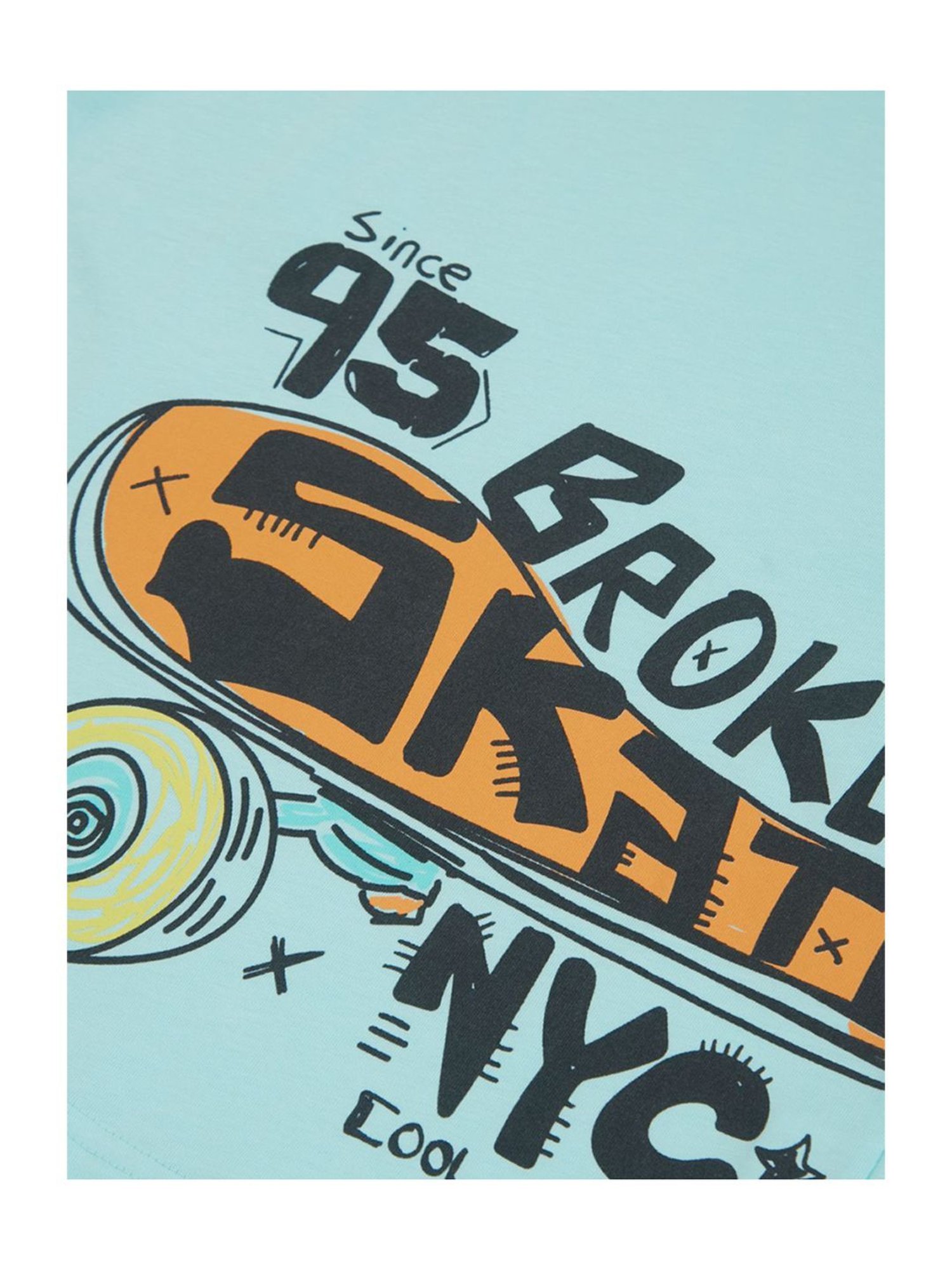 Palm Tree Kids Blue Cotton Printed Vest