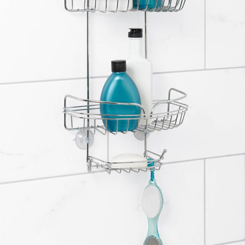 Zenna Home Over the Shower Head Rust-Resistant Caddy - Chrome