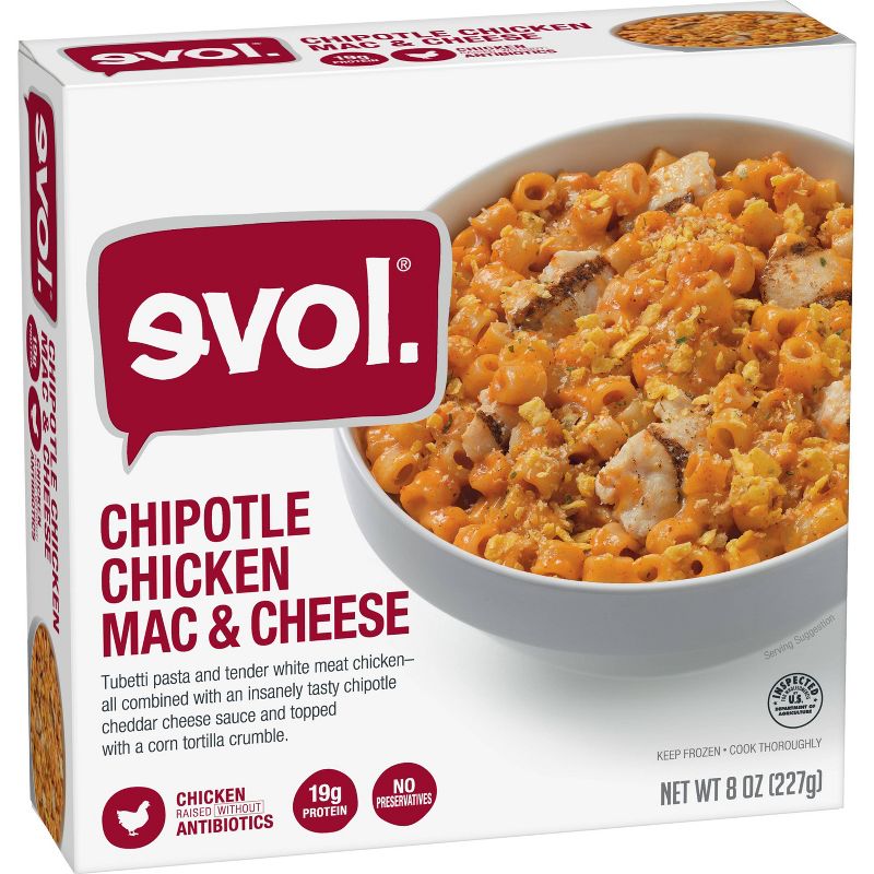 Evol Frozen Chipotle Chicken Macaroni and Cheese - 8oz
