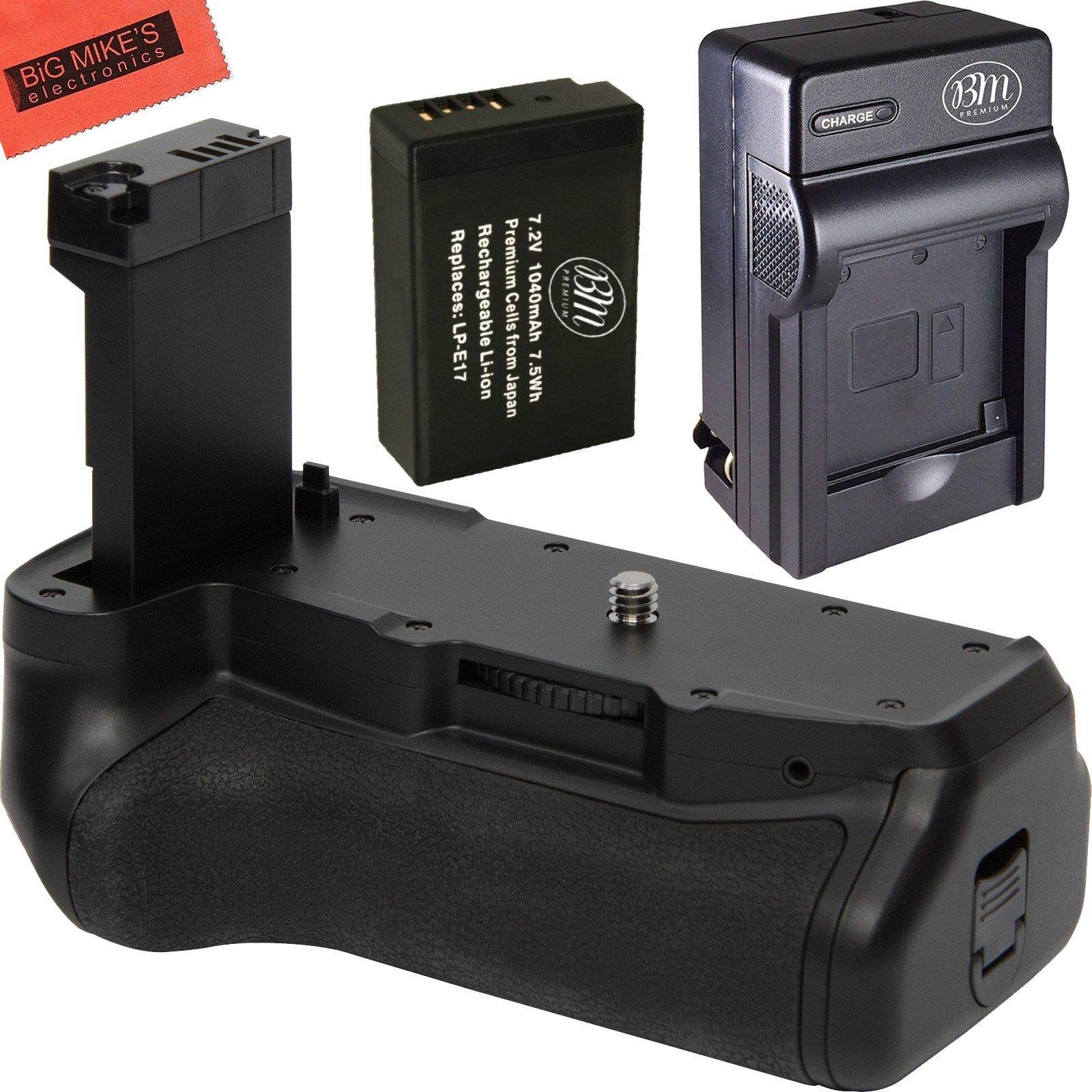 Battery Grip Kit for Canon Rebel T7i and EOS 77D DSLR Camera - Includes Battery Grip + 1 LP-E17 Battery + Battery Charger