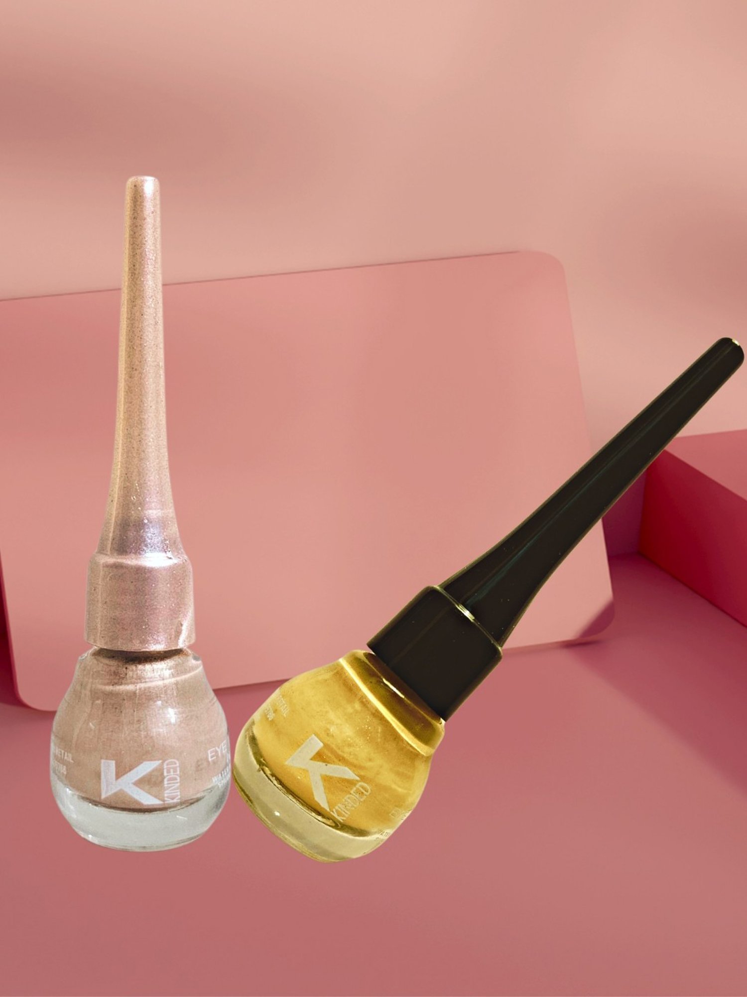 KINDED Liquid Eye Liner Golden Glaze & Pink Pearl Combo