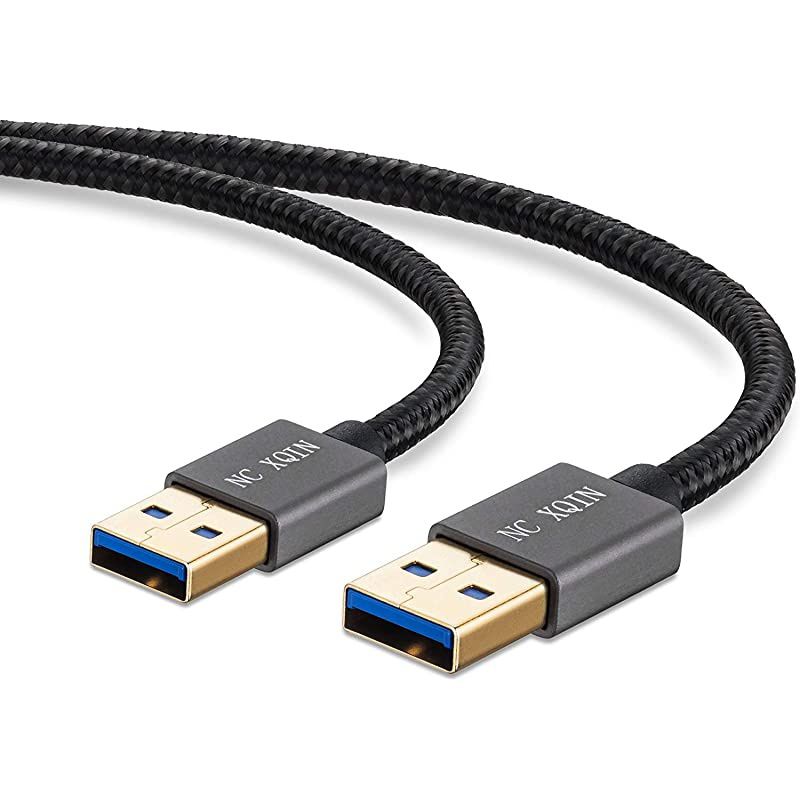 USB to USB Cable 6 ft  USB 30 Male to Male Nylon Braided Cable USB to USB Cord for Data Transfer Hard Drive Enclosures Printers Modems Cameras