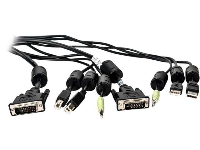 Vertiv Avocent USB Keyboard and Mouse, DVI-D and Audio Cable, 6 ft. with DPP Support for Vertiv Avocent SV and SC Series Switches