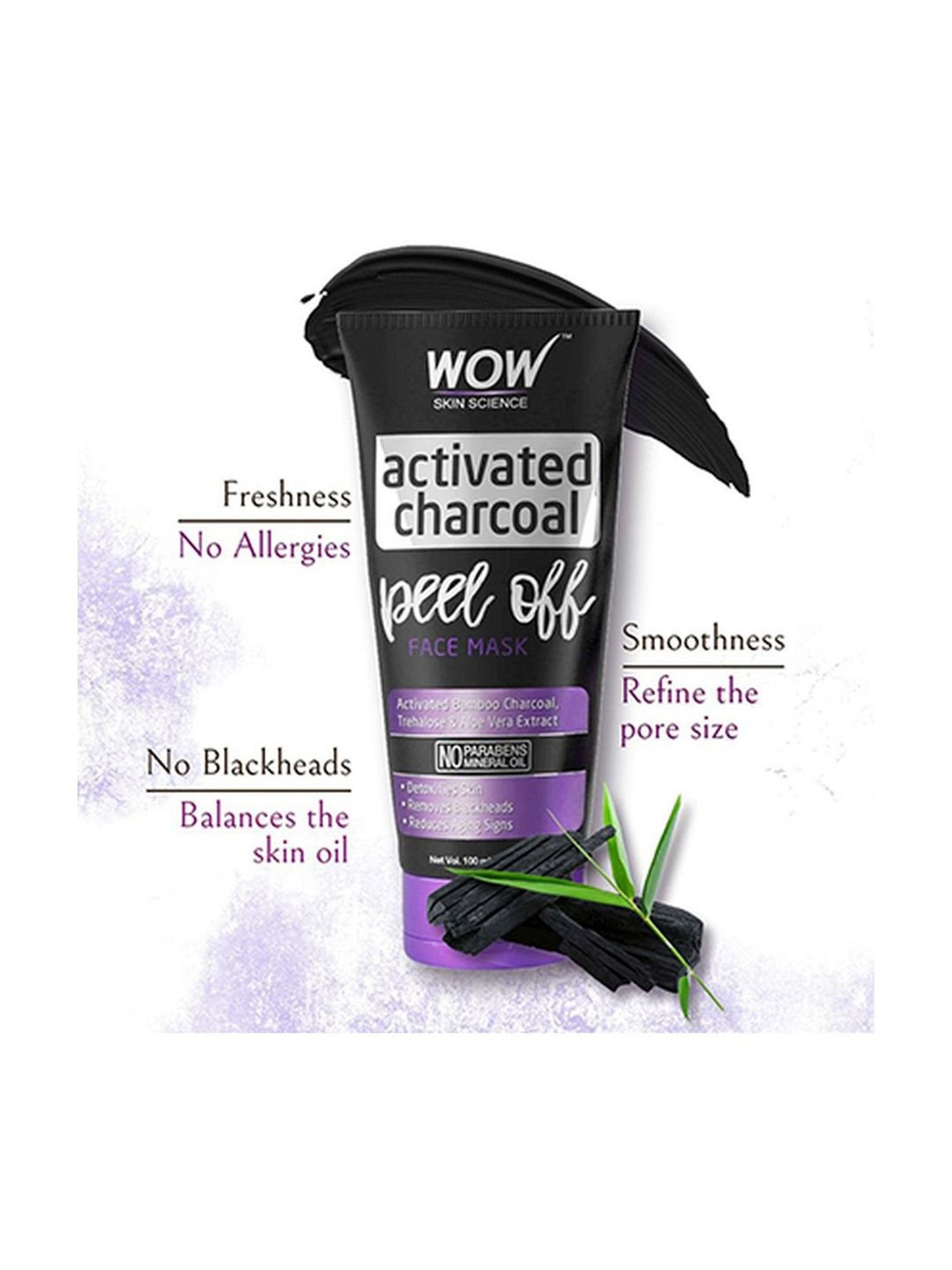 Wow Skin Science Activated Charcoal Face Mask - 100 ml